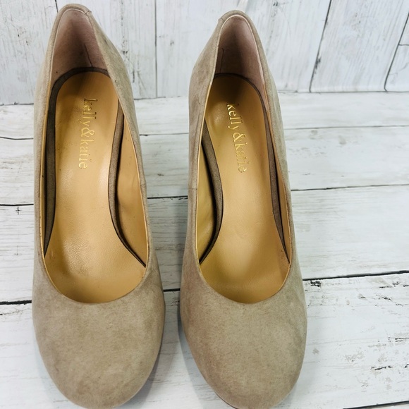 Kelly & katie Isabel Faux Suede Round Toe Size 6.5 M Women's Heel Shoes Tapue - Picture 7 of 12